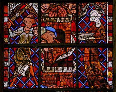 Window depicting the death of St John the Baptist by French School